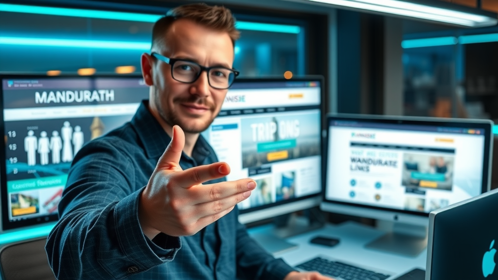 Custom website design Mandurah - modern, responsive website on multiple devices, confident designer with Mandurah landmarks