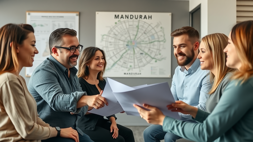Professional Mandurah digital marketing agency meeting with local business owner