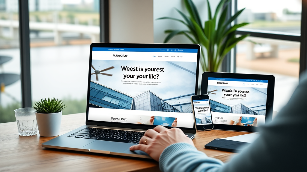 Modern Mandurah business website on multiple devices - responsive web design Mandurah