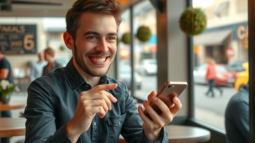 Satisfied Mandurah customer leaving five-star website review - Mandurah web development reputation