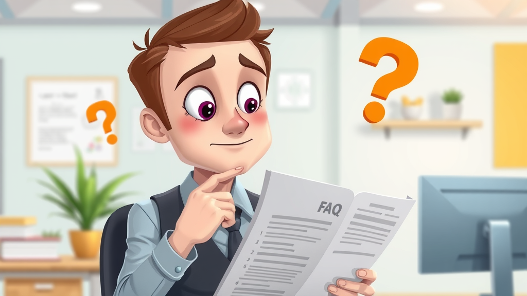 Custom website design Mandurah - thoughtful business client reviewing FAQ in a bright, friendly Mandurah workspace