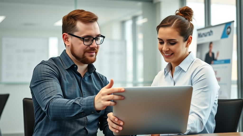 Professional web developer consulting local Mandurah business owner - Mandurah web development